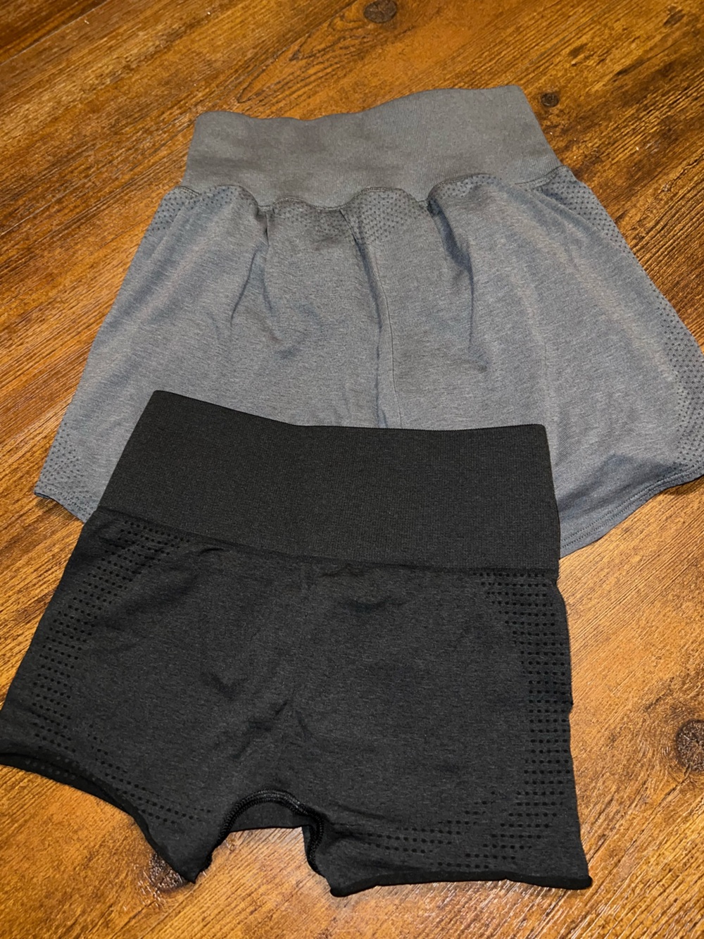 Gymshark Vital Seamless 2-1 Gray High Waist Black Training Shorts Set Size S - Picture 5 of 10